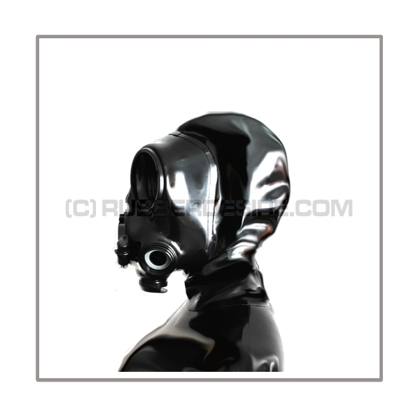 Deluxe gasmask-zipper-hood HR-OM with panoramic-view - model OM90-CM7M